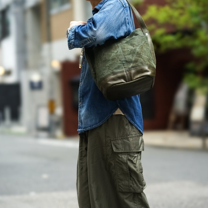 ✨極美品✨FIVE WOODS ファイブウッズ 本革 ショルダーバッグ 楽天市場】[公式 P10倍] 日本製 ホースハイド 茶芯 巾着 バッグ
