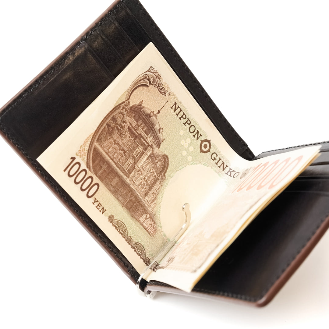 小銭入付きマネークリップ【コードバン -authentic-】| KUBERA