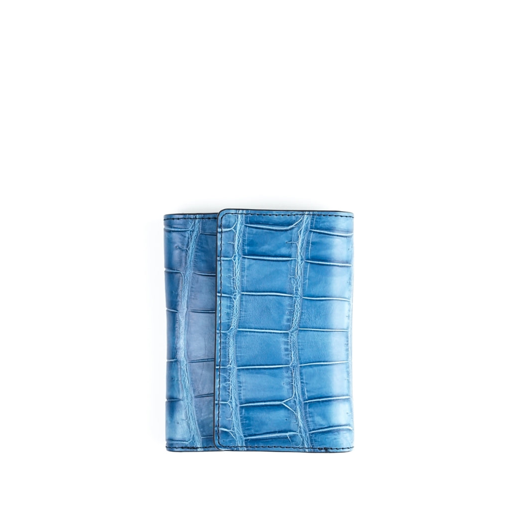 藍染クロコダイル 三つ折り財布 【KUBERA9981】 – 林五オンラインストア