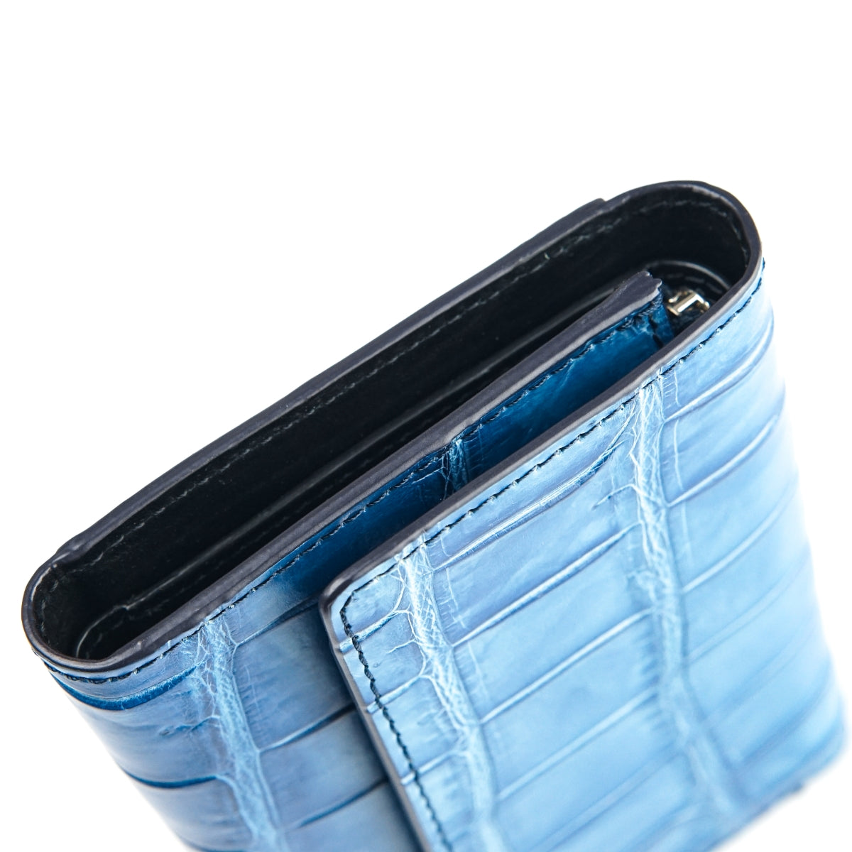 藍染クロコダイル 三つ折り財布 【KUBERA9981】 – 林五オンラインストア