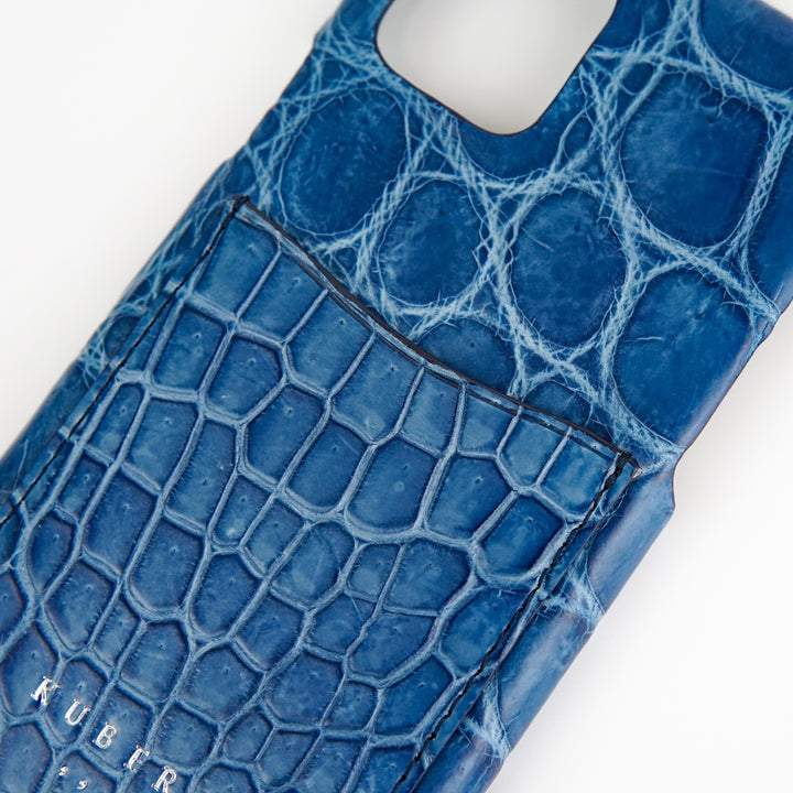 藍染クロコダイル iPhone11 PRO ケース【KUBERA9981】 – 林五