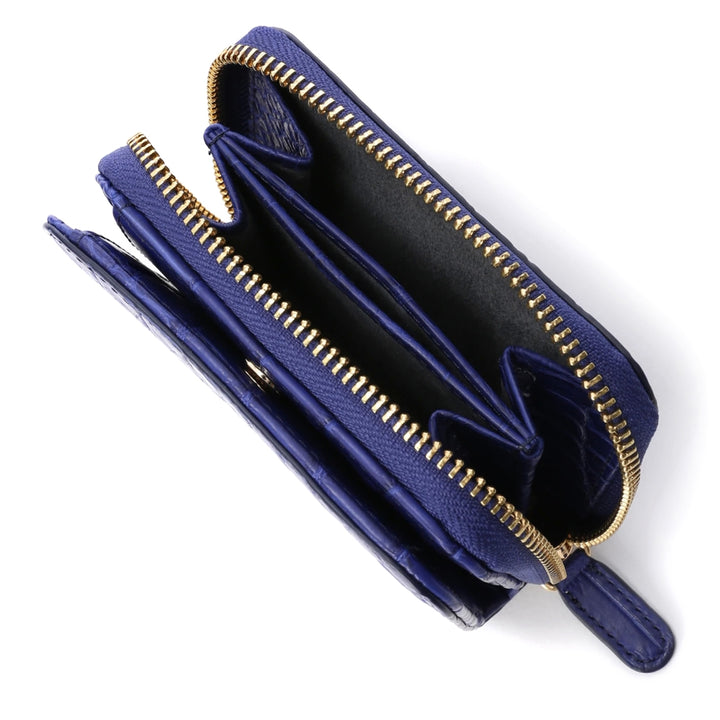 PG8 二つ折り札入れ マットクロコダイル 藍 PG110 PG8 二つ折り札入れ マットクロコダイル 藍 PG110